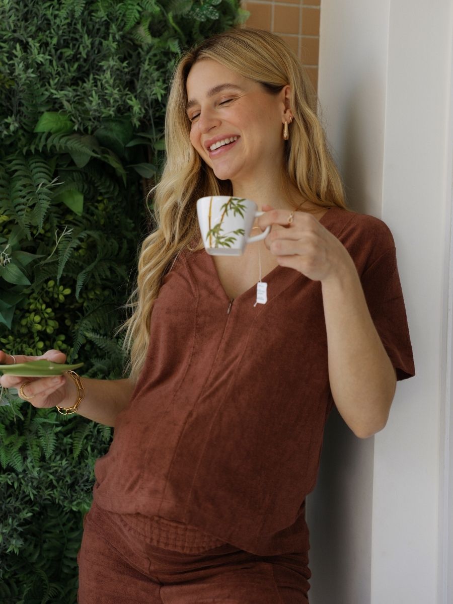 Blusa para Amamentação Atoalhada-Blusa-Mammy.b