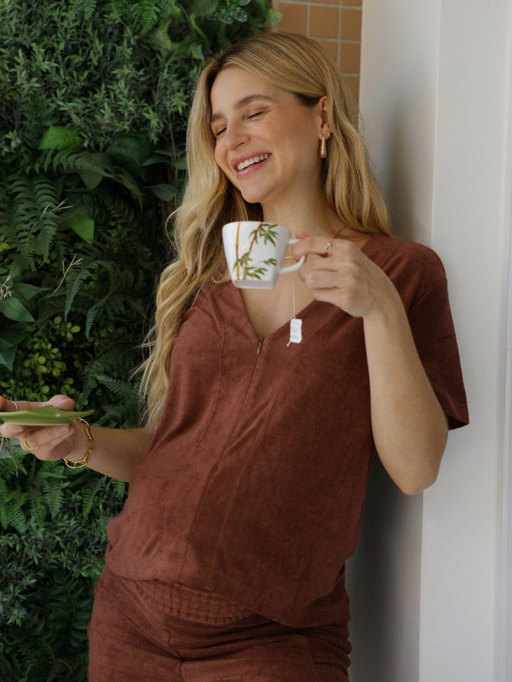 Blusa para Amamentação Atoalhada-Blusa-Mammy.b