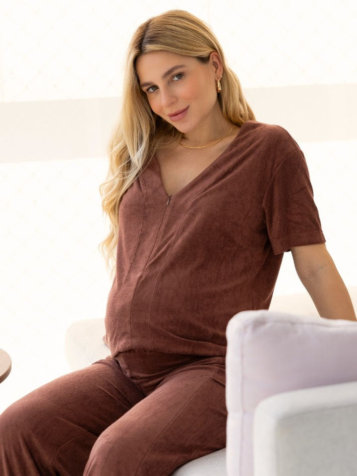 Blusa para Amamentação Atoalhada-Blusa-Mammy.b