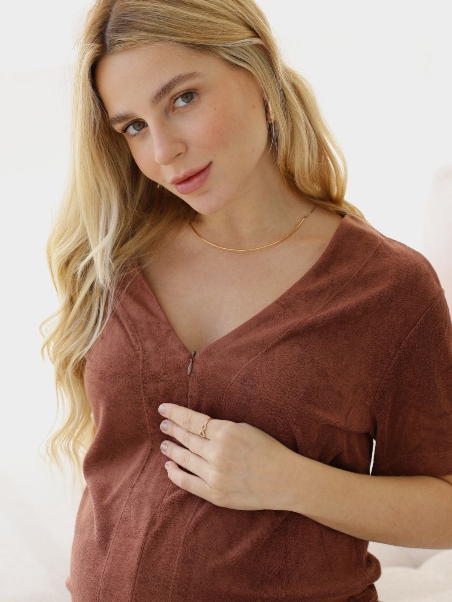 Blusa para Amamentação Atoalhada-Blusa-Mammy.b