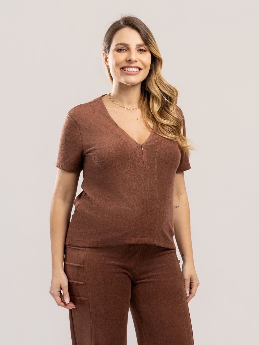 Blusa para Amamentação Atoalhada-Blusa-Mammy.b