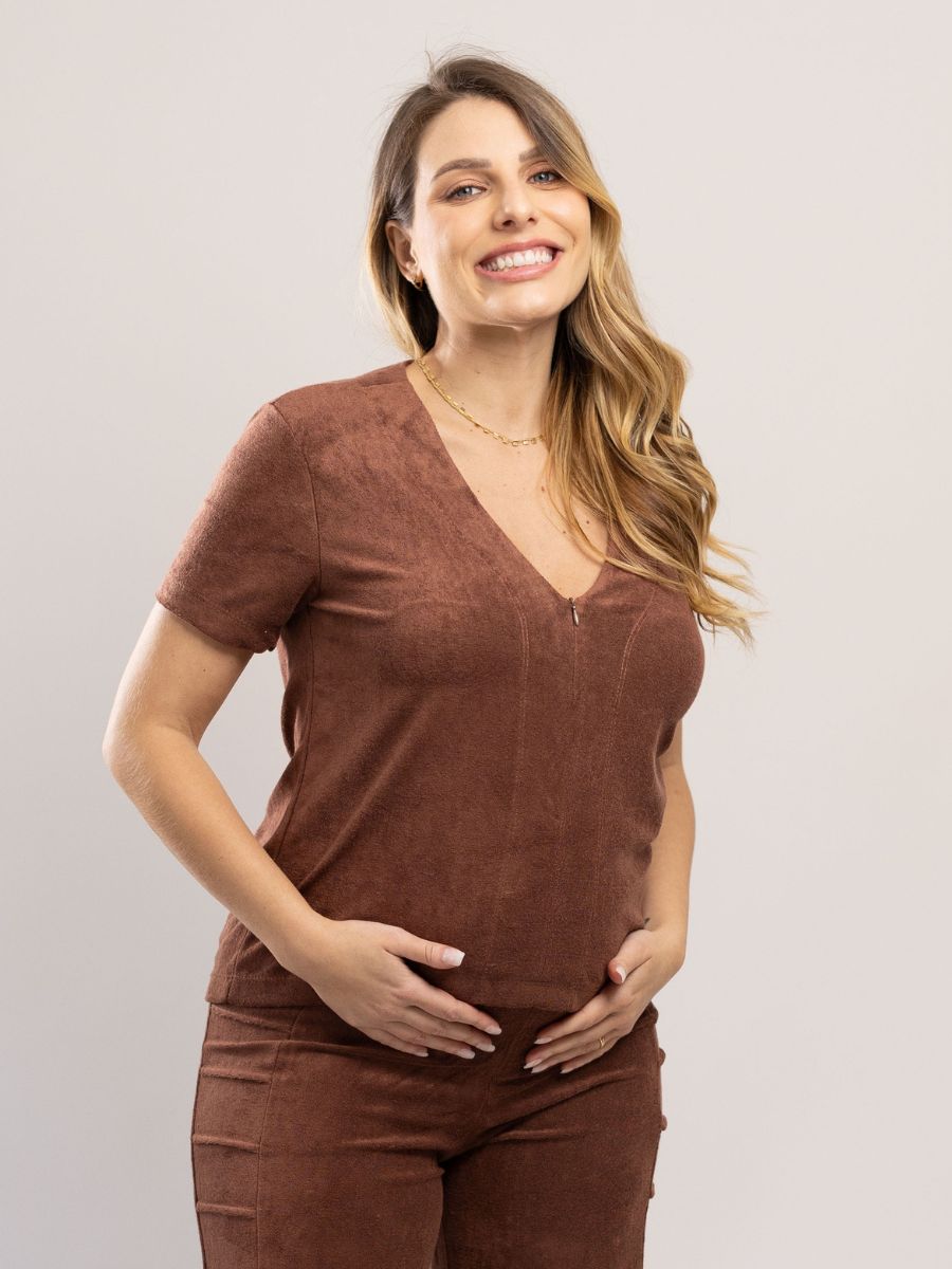 Blusa para Amamentação Atoalhada-Blusa-Mammy.b