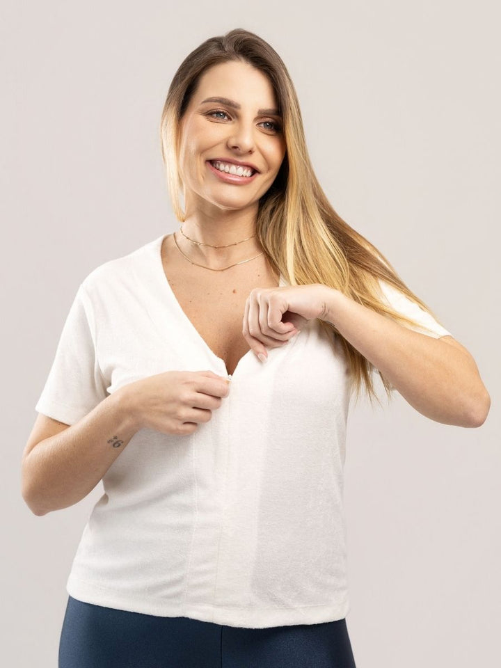 Blusa para Amamentação Atoalhada-Blusa-Mammy.b