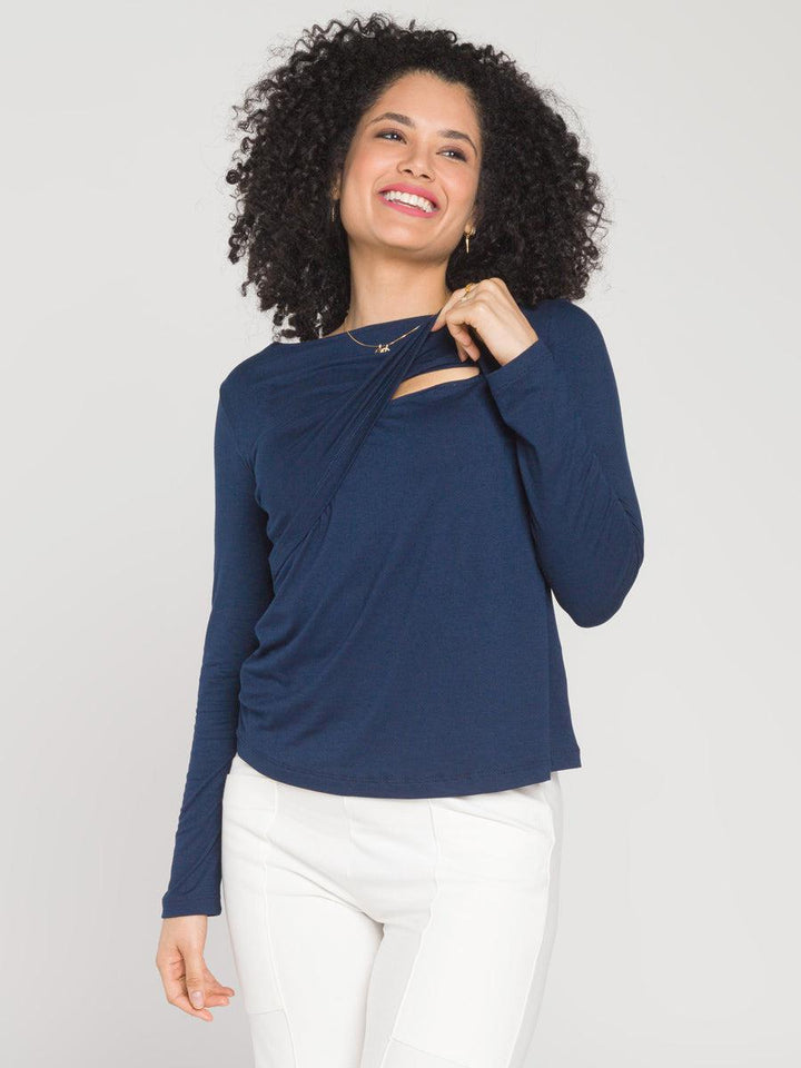 Blusa para Amamentação Up & Down Manga Longa-Blusa-Mammy.b