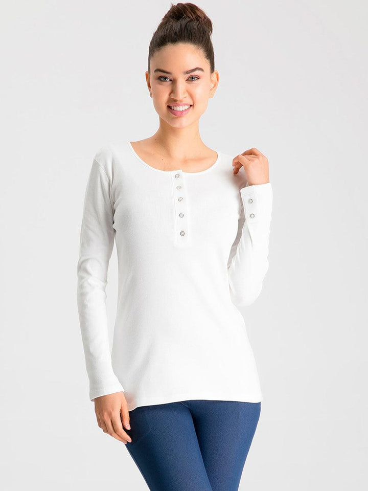 Blusa para amamentar em rib algodão-Blusa-Mammy.b