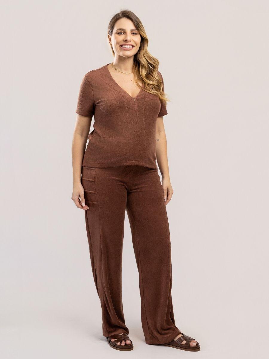 Calça Gestante Atoalhada-Calça-Mammy.b