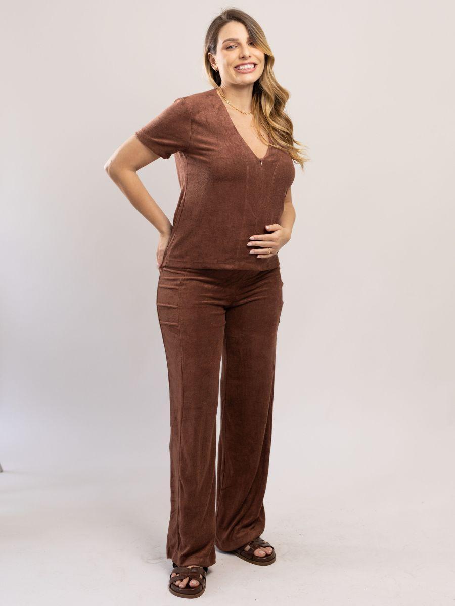 Calça Gestante Atoalhada-Calça-Mammy.b