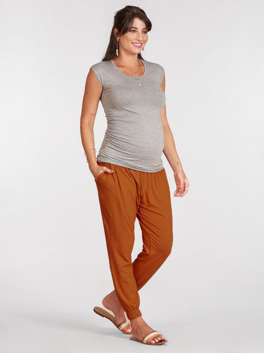 Calça Gestante com Cós em Lastex-Calça-Mammy.b