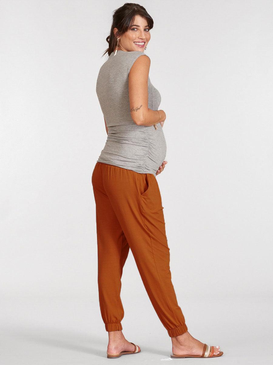 Calça Gestante com Cós em Lastex-Calça-Mammy.b
