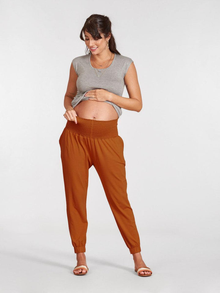 Calça Gestante com Cós em Lastex-Calça-Mammy.b