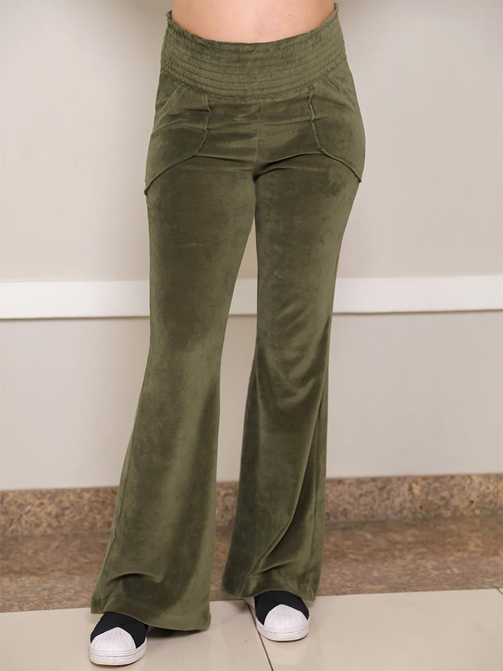 Calça Gestante Flare em Plush-Calça-Mammy.b