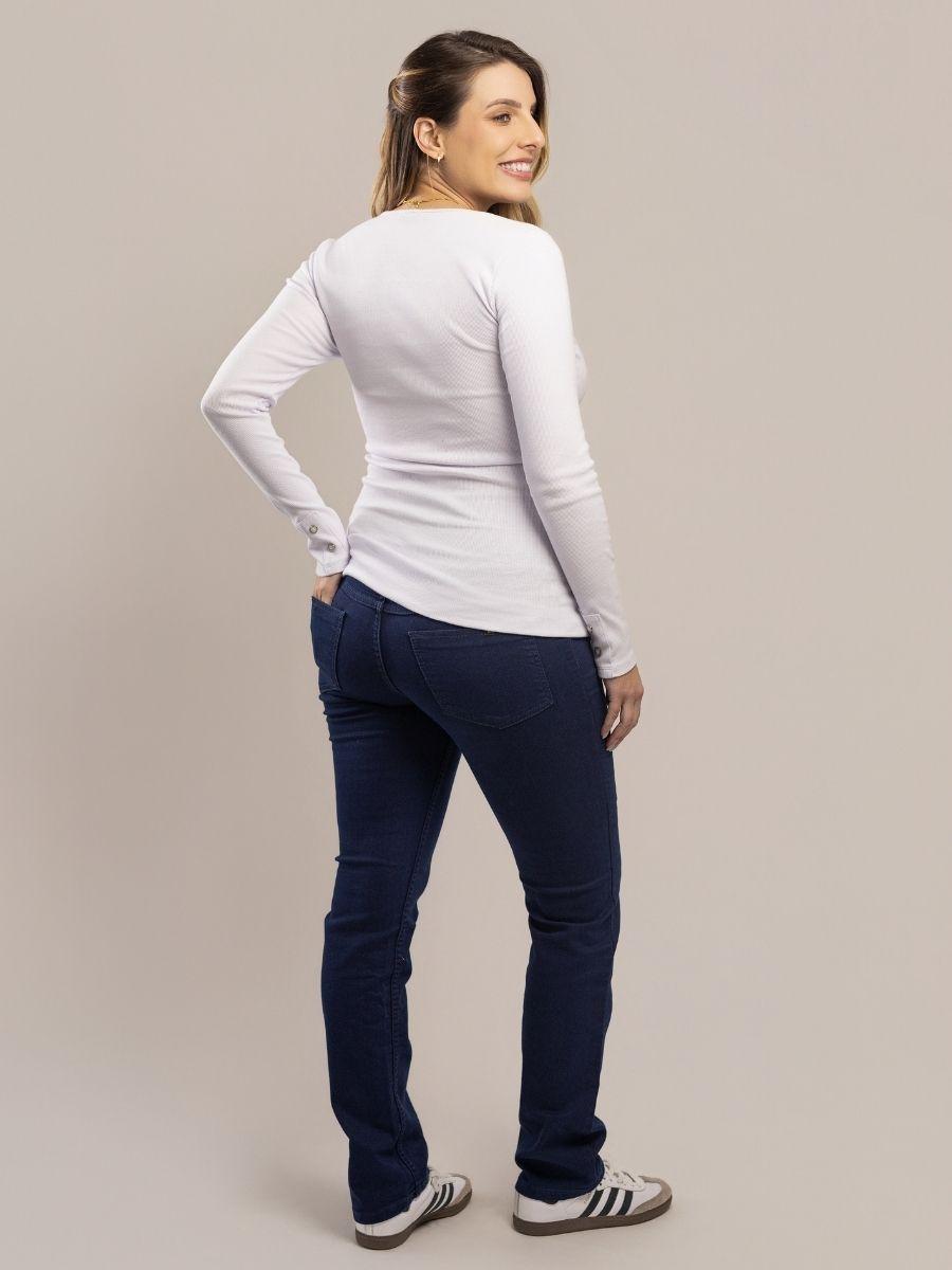 Calça Jeans Gestante Reta-Calça-Mammy.b
