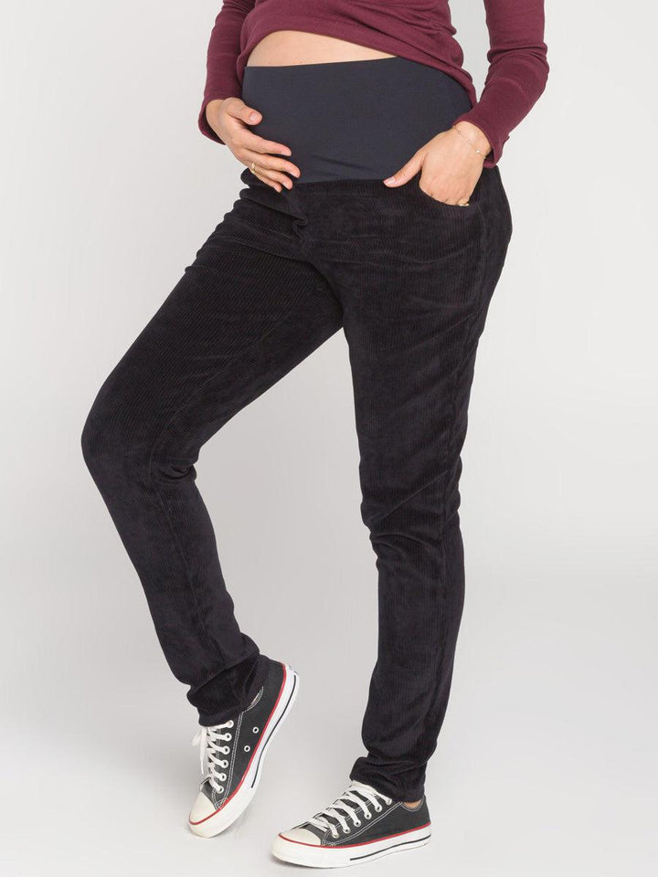 Calça Legging Gestante Veludo Cotelê-Calça-Mammy.b