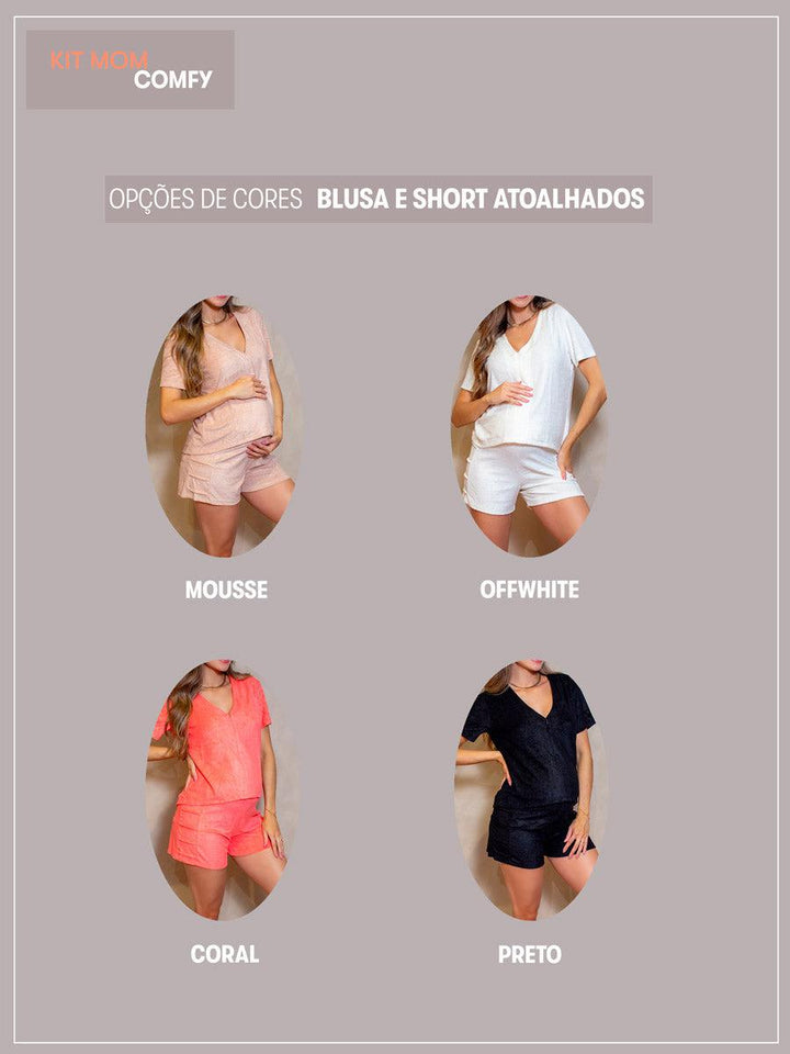 Conjunto Blusa + Short Atoalhados - 10 %OFF-Bundle-Mammy.b