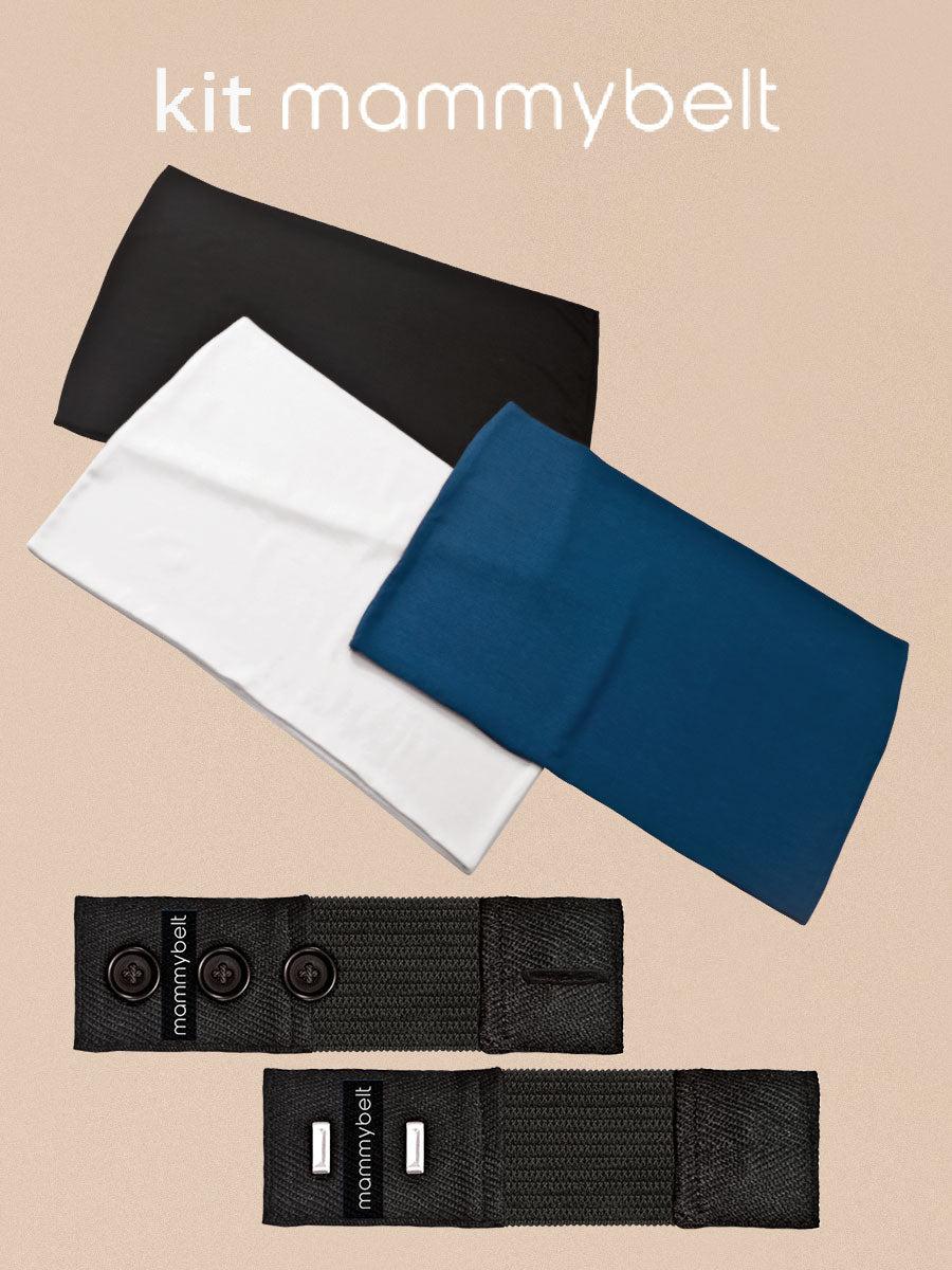 Kit Mammybelt - 3 Faixas + 2 Extensores de calças gestante-kit faixas e extensores-Mammy.b