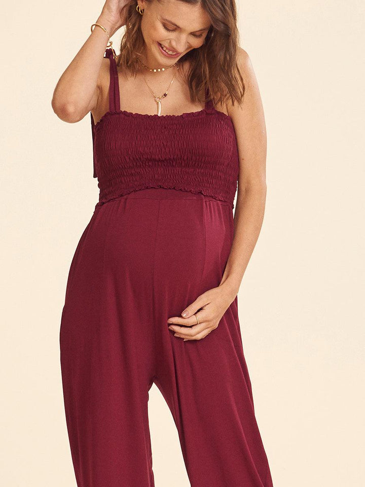 Macacão Gestante e Amamentação com Top em Lastex-Macacão-Mammy.b