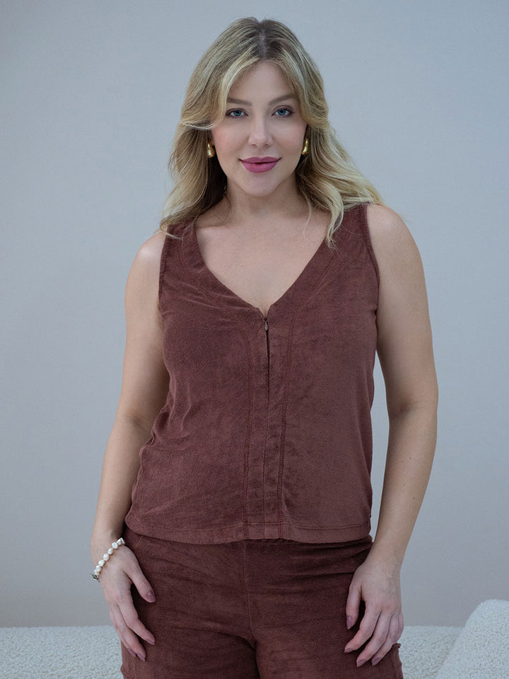 Regata de Amamentação Atoalhada Marselha-Blusa-Mammy.b