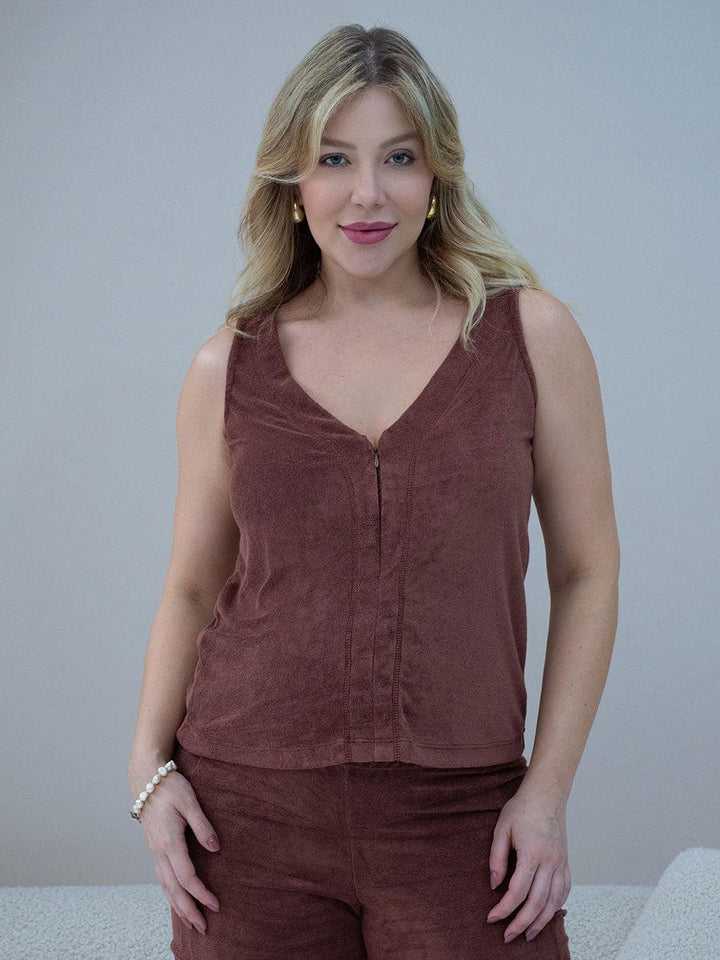 Regata de Amamentação Atoalhada Marselha-Blusa-Mammy.b