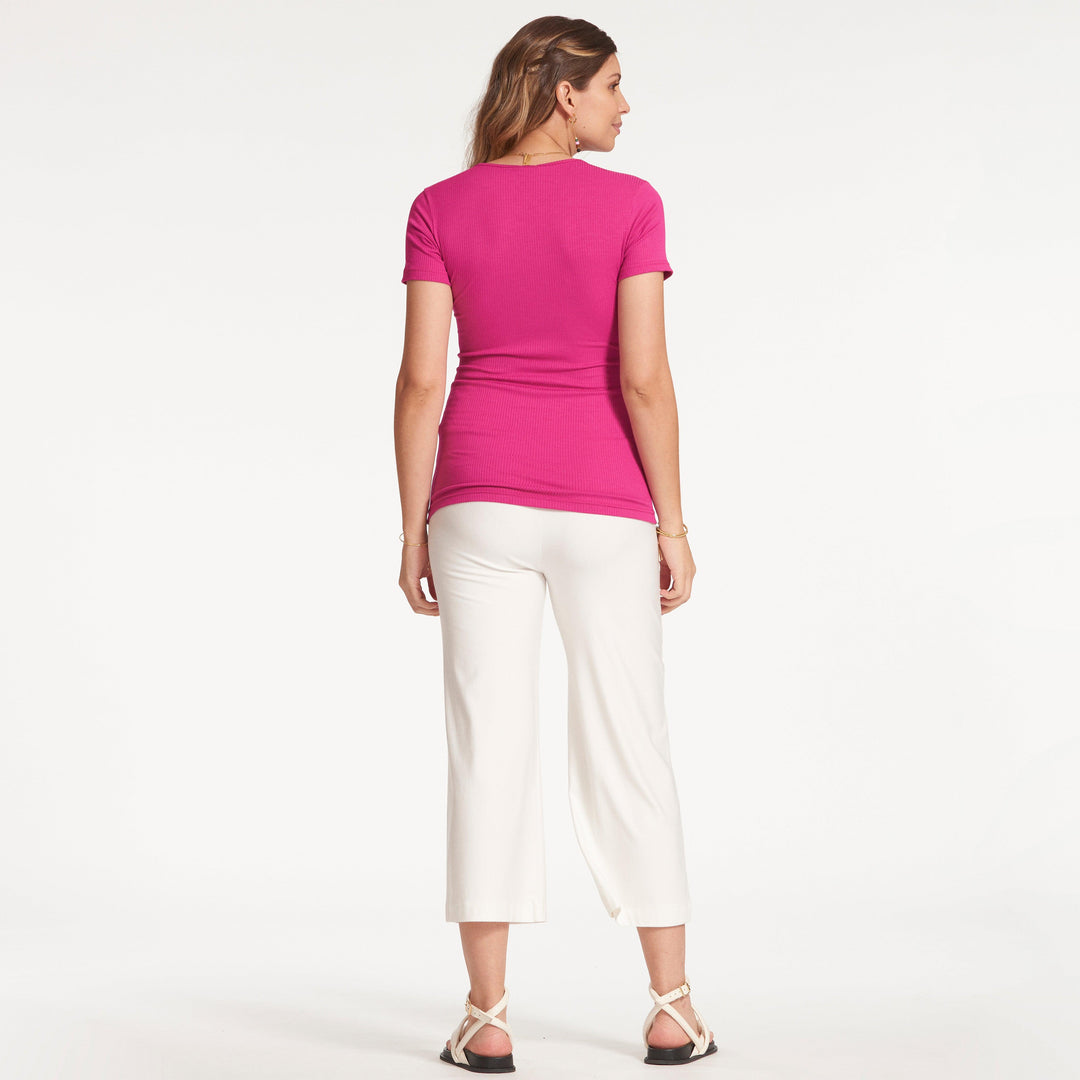 Ribana Manga Curta Decote V-Blusa-Mammy.b