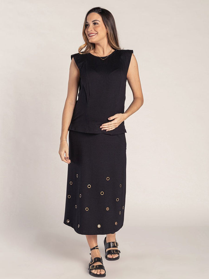 Saia Olivia com detalhe em ilhós-Saia-Mammy.b