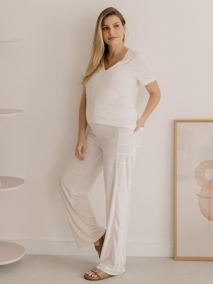 Calça Gestante Atoalhada-Calça-Mammy.b