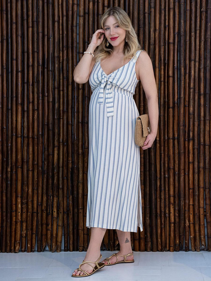 Vestido Gestante e Amamentação Clara Listrado-Vestido-Mammy.b